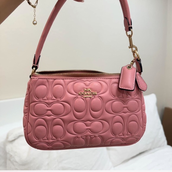 Coach Handbags - Coach Nolita Pink Embossed Handbag Purse